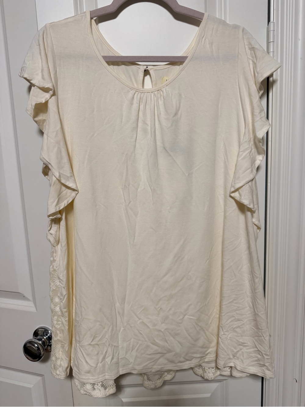 Matilda Jane Cream Ruffle Sleeve Blouse